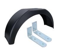 AB Tools 13" Plastic Mudguard Fender (Single) Flush Fit & 2 (Small) Angle Brackets