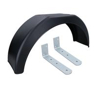 AB Tools 13" Plastic Mudguard Fender (Single) Offset Fit & 2 Large Brackets