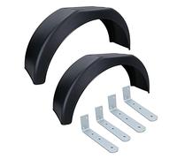 AB Tools 13" Plastic Mudguards Fender (Pair) Offset Fit & 4 (LARGE) Brackets
