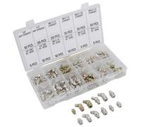 AB Tools 130Pc Hydraulic Metric And Imperial Grease Nipple Fittings Assortment Set