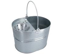 AB Tools 13L Galvanised Metal Mop Bucket Metal Kitchen Bathroom Home Floor Cleaning
