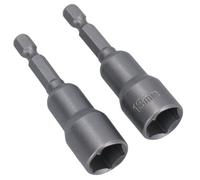 AB Tools 13mm Magnetic Power Nut Setter Socket Driver With 1/4In Hex Shank 2Pc Set