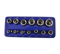 AB Tools 13Pc 1/4" Drive Xi-On Sockets Metric 4mm - 14mm Suitable For Rounded Nuts At064
