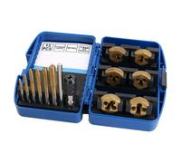AB Tools 13Pc Metric Tap And Die Nut Set M3 - M10 Titanium Coated Rethreading Cutter