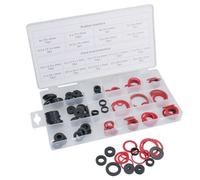 AB Tools 141Pc Sealing Washer Assortment Set Rubber And Fibre Seal Plumbers Washers