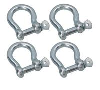 AB Tools 14mm Galvanised Bow Shackle 4 Pack Shackle Link Chandlery Boat Yacht