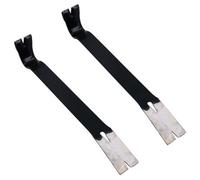 AB Tools 15" Flat Nail Pry Bar Utility Puller Crowbar Lever With Nail Removal Slots 2Pc