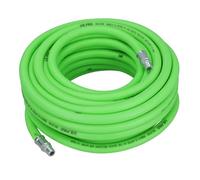 AB Tools 15 Metres Soft Rubber Hi-Vis Air Compressor Hose Airline 1/4 BSP Male Thread