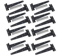 AB Tools 150mm Heavy Duty T Tee Hinges For Doors + Gates With Fixing Screws 16Pc