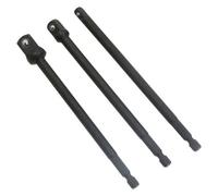 AB Tools 150mm Socket Adapter Adaptor Hex Extension Set Mixed Drive 1/4 3/8 + 1/2 3Pc