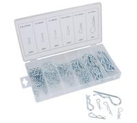 AB Tools 150Pc Hair Pin Retaining R Clip Assortment Fastener Kit Pin 2.4mm - 4mm
