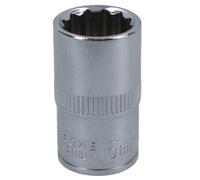 AB Tools 15mm 1/2In Drive Shallow Metric mm Socket 12 Sided Bi-Hex Knurled Ring