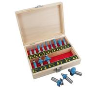 AB Tools 15Pc 1/2 Shank Tct (Tungsten Carbide Tipped) Router / Cutter Bit Set