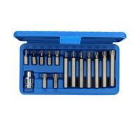 AB Tools 15Pc Deep & Shallow Torx Star T20 - T55 Bit Set 1/2" Dr Male 30mm & 75mm