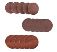 AB Tools 15Pc Flap Disc Set 50mm Twist Button Abrasive Discs Sanding Mixed 60 80 120 Grit