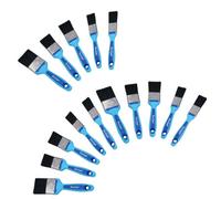 AB Tools 15Pc Synthetic Paint Brush Painting + Decorating Brushes Rubber Grip Handle 1" - 2"