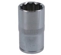 AB Tools 16mm 1/2In Drive Shallow Metric mm Socket 12 Sided Bi-Hex Knurled Ring