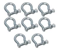 AB Tools 16mm Galvanised Bow Shackle 8 Pack Link Chandlery Boat Yacht