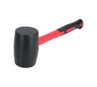 AB Tools 16Oz Black Rubber Mallet 70% Fibreglass Handle Hammer Non Marking