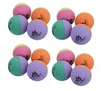 AB Tools 16Pk 4.5Cm Tough Mini High Bounce Non Toxic Rubber Balls For Cats Puppy Dogs