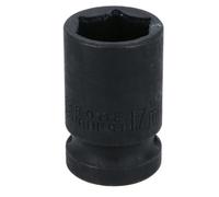 AB Tools 17mm 1/2In. Drive Shallow Metric Impact Impacted Socket 6 Sided Single Hex