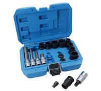AB Tools 17Pc Brake Caliper Socket And Bit Master Set Hex Pentagon Brake Pad Removal