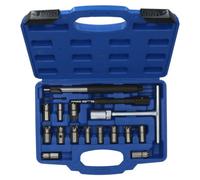 AB Tools 17Pc Diesel Injector Seat Cutter Cleaner Universal Injector Re-Face Reamer