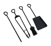 AB Tools 18" Loop Brush, Shovel, Poker & Tongs Fire Coal Wood Log Burner Metal 450mm
