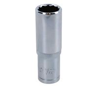 AB Tools 18mm 1/2In Drive Double Deep Long Reach Metric Socket 12 Point Sided Bi-Hex