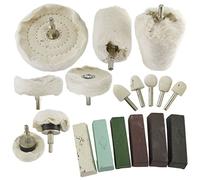 AB Tools 18pc Deluxe Polishing Kit Buffing Metal Car Caravan Spindle Drill Pad TE847