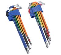 AB Tools 18Pc Extra-Long mm Allen Hex Ball Ended + Torx Star Keys 1.5 - 10mm T10 - T50