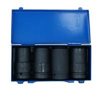 AB Tools 1In Drive Deep Metric Impact Impacted Sockets 6 Sided 27mm - 33mm 4Pc Set