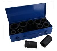AB Tools 1In Drive Deep Metric mm Impact Sockets 22mm-50mm 6 Sided 11Pc Set