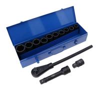 AB Tools 1In Drive Impact Metric Socket + Accessory Kit Ratchet Extensions 22 - 46mm