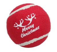 AB Tools 1Pk Extra Large Dog Festive Christmas Gift Red 'merry Christmas' Tennis Ball Gift