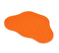 AB Tools 1PK Orange Interactive Dog Slow Lick Mat With Suction Cups Food Accessories