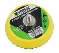 AB Tools 2 In / 50mm Hook Loop Sanding Polishing Backing Pad With M6 Thread For Air Sander