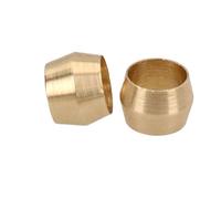 AB Tools 2 PACK 1/4" Imperial Brass Barrel Olive Plumbing Compression Fitting