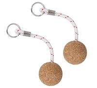 AB Tools 2 Pack 52mm Floating Cork Ball Keyring Key Float Boat Fishing Sailing Buoyant Keys Ring