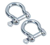 AB Tools 2 Pack 6mm Galvanised Bow Shackle Single Shackle Link Chandlery Boat Yacht