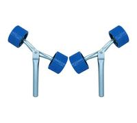 AB Tools 2 Pack Boat Roller Wing Bracket & Stem Post Non Marking Rollers Dumbbell Trailer