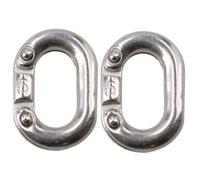 AB Tools 2 Pack Chain Connecting Link 5mm Marine Grade Stainless Steel Split Shackle