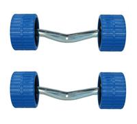 AB Tools 2 Pack Cranked Boat Roller Wing Bracket & Non Marking Rollers Dumbbell Trailer