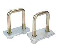 AB Tools 2 Pack M10 40mm X 70mm U-Bolt N-Bolt With Plates & Nuts High Tensile