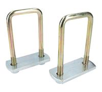 AB Tools 2 Pack M10 50mm X 100mm U-Bolt N-Bolt With Plates & Nuts High Tensile