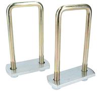 AB Tools 2 Pack M10 50mm X 130mm U-Bolt N-Bolt With Plates & Nuts High Tensile