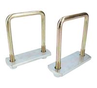 AB Tools 2 Pack M10 70mm X 100mm U-Bolt N-Bolt With Plates & Nuts High Tensile