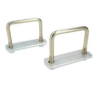 AB Tools 2 Pack M10 80mm X 75mm U-Bolt N-Bolt With Plates & Nuts High Tensile