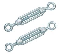 AB Tools 2 Pack Straining Screw / Turnbuckle Eye To Eye Galvanised Rigging M12
