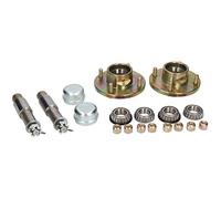 AB Tools 2 PACK Trailer Trolley Wheel Hubs & Extended Stub Axles 4" PCD Nuts & Caps